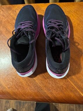 Asics Black and Purple Women's Running Sneakers